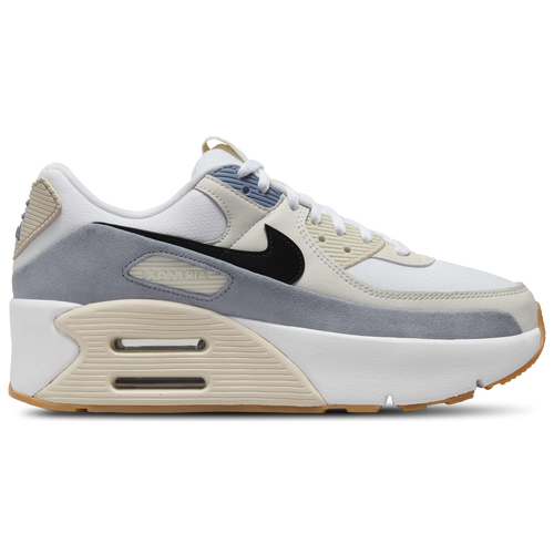 

Nike Womens Nike Air Max 90 LV8 - Womens Running Shoes White/Black/Ashen Slate Size 9.0