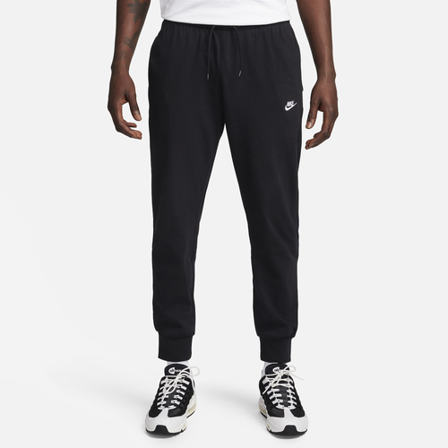 

Nike Mens Nike Club Knit Joggers - Mens White/Black Size XS