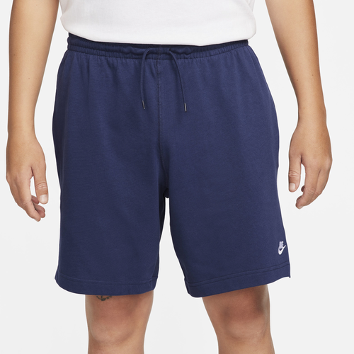 

Nike Mens Nike Club Knit Shorts - Mens White/Midnight Navy Size XS