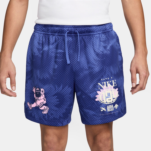Nike Mens  Club Mesh Flow Dayhike Shorts In Comet Blue/deep Royal Blue