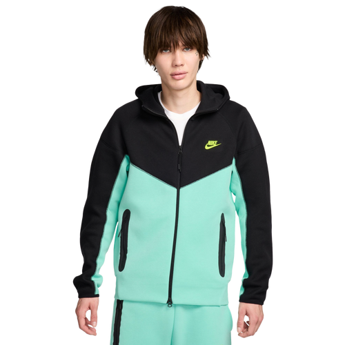 

Nike Mens Nike Tech Fleece Full-Zip WR Hoodie - Mens Emerald Rise/Black Size L