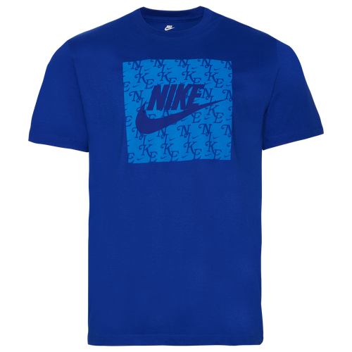 

Nike Mens Nike Monogram T-Shirt - Mens Blue/Blue Size M