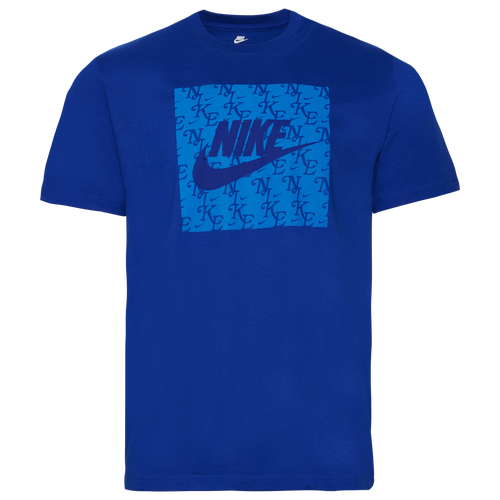 

Nike Mens Nike Monogram T-Shirt - Mens Blue/Blue Size L