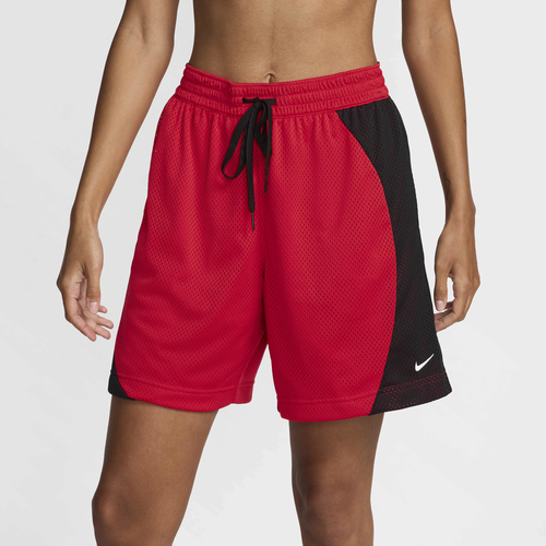 WOMENS - Nike Essential Mesh Dri-FIT Shorts - White/University Red Black