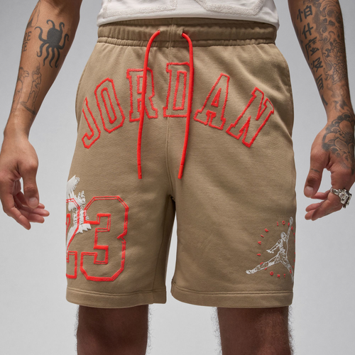 

Jordan Mens Jordan LB Gel Fleece Shorts - Mens Kahki/Khaki Size M