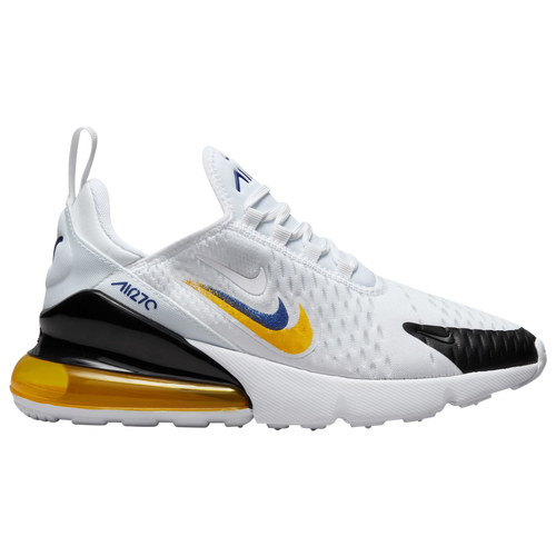 

Boys Nike Nike Air Max 270 DSW - Boys' Grade School Running Shoe White/White/University Gold Size 06.0