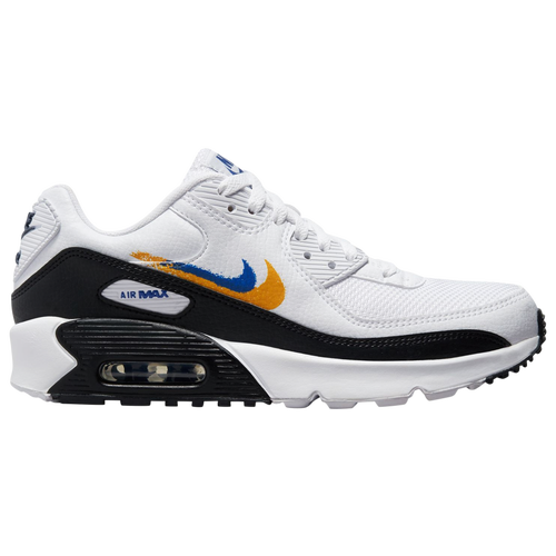 

Nike Boys Nike Air Max 90 NN DSW - Boys' Grade School Running Shoes White/Deep Royal/University Gold Size 6.5