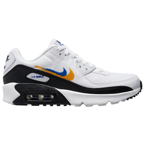 Nike Air Max 90 GS Double Swoosh White Gold Royal