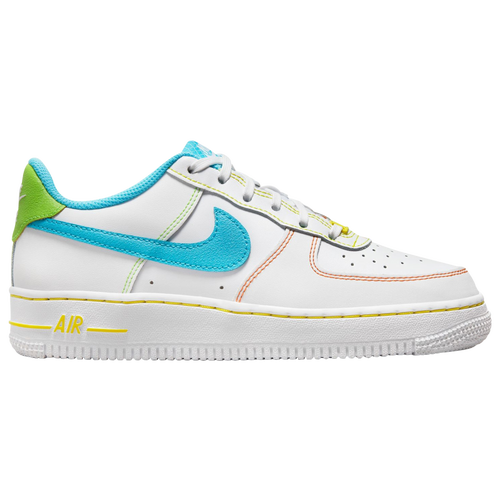 

Nike Boys Nike Air Force 1 LV8 WCRD - Boys' Grade School Basketball Shoes White/Orange/Blue Size 04.5