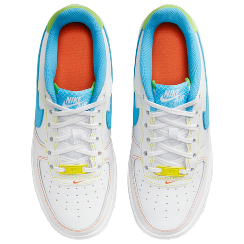 Orange and blue nike air force 1 store