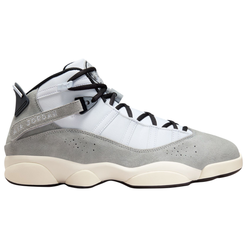 Shop Jordan Mens  6 Rings In Lt Smoke Gray/white/black Sail