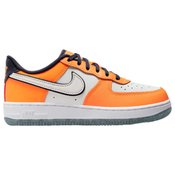 Boys' Preschool - Nike Air Force 1 Low SE Littles - Summit White/Viviid Orange/University Blue