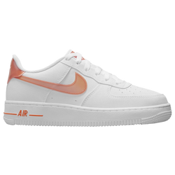 Boys' Grade School - Nike  Air Force 1 NN KWE - White/Safety Orange