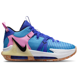 Girls' Grade School - Nike LeBron Witness VII - Hyper Royal/Black/Blue Lightning