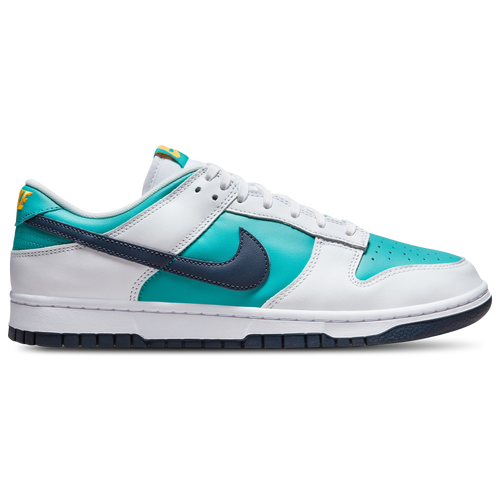 Shop Nike Mens  Dunk Low In White/teal/pink