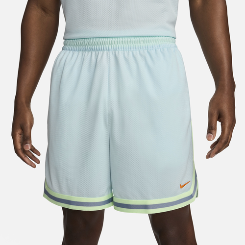 Shop Nike Mens  Dri-fit Dna 6" Shorts In Barely Volt/glacier Blue/bright Mandarin
