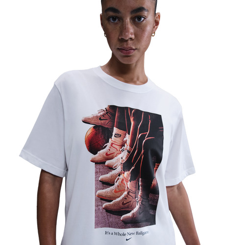 Nike Womens  Dri-fit Bb Photo Tee In White