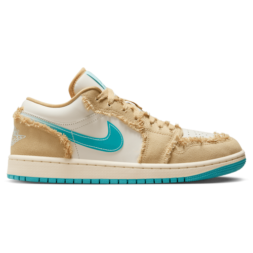WOMENS - Jordan AJ 1 Low - Tan/Teal