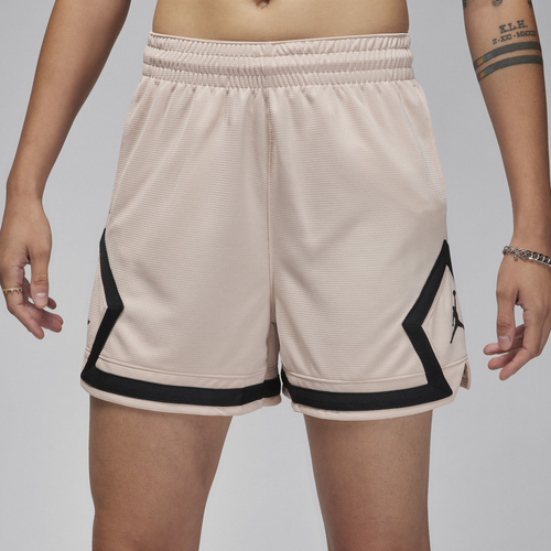 Shop Jordan Womens  Sport Diamond Shorts 4" In Particle Beige/particle Beige