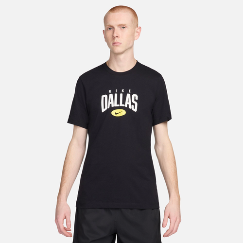 Shop Nike Mens  Nsw Short Sleeve City T-shirt Dallas In Black