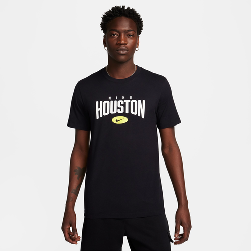 

Nike Mens Nike NSW Short Sleeve City T-Shirt-Houston - Mens Black/White Size S