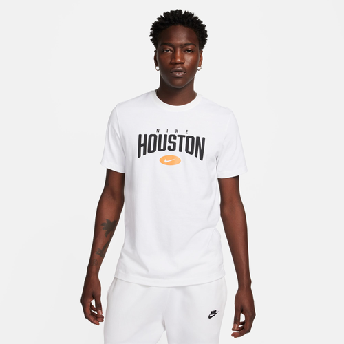 

Nike Mens Nike NSW Short Sleeve City T-Shirt-Houston - Mens White/Black Size XL