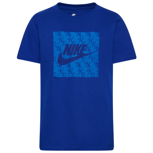 

Boys Nike Nike Monogram T-Shirt - Boys' Grade School Blue/Blue Size XL