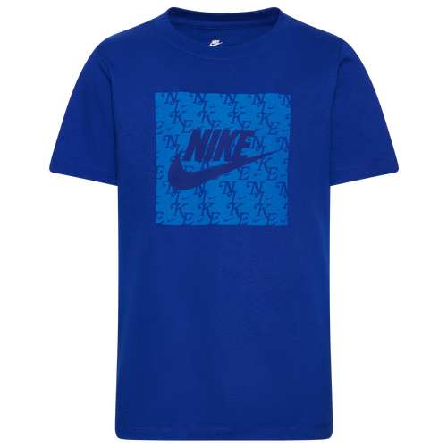 

Boys Nike Nike Monogram T-Shirt - Boys' Grade School Blue/Blue Size S