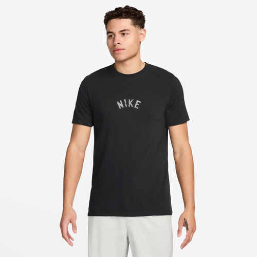 

Nike Mens Nike Dri-FIT Swoosh 2 T-Shirt - Mens Black/White Size M