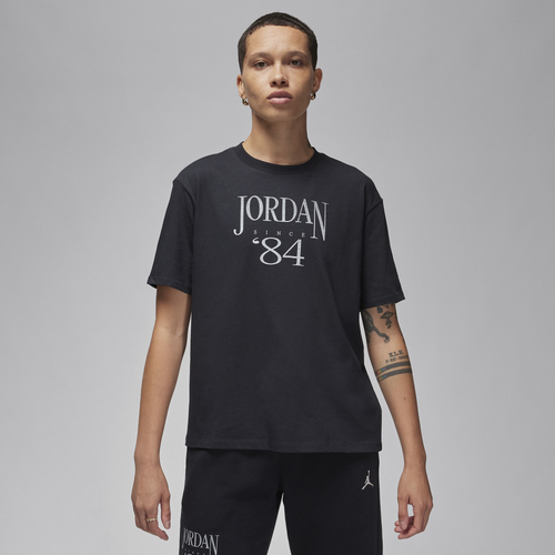Shop Jordan Womens  Short Sleeve Gf Heritage T-shirt In Black/sail