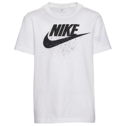 Boys' Grade School - Nike Speckle Swoosh T-Shirt - White/White