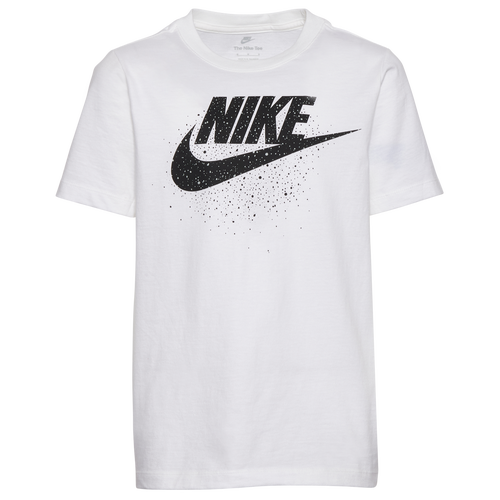 

Boys Nike Nike Speckle Swoosh T-Shirt - Boys' Grade School White/White Size XS