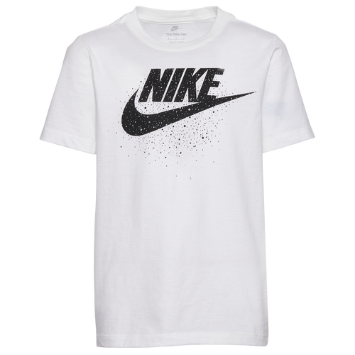 

Boys Nike Nike Speckle Swoosh T-Shirt - Boys' Grade School White/White Size S