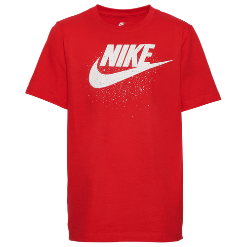 

Boys Nike Nike Speckle Swoosh T-Shirt - Boys' Grade School Red/Red Size M