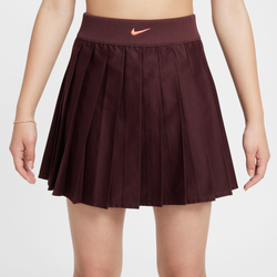 Girls' Grade School - Nike Star Swoosh Pleated Skirt - Burgundy Cherry/White