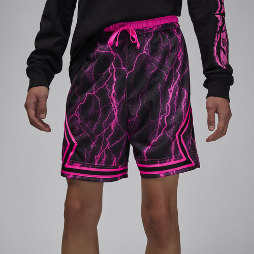 

Jordan Mens Jordan Dri-FIT Sport AOP Diamond Shorts - Mens Black/Hyper Pink Size M