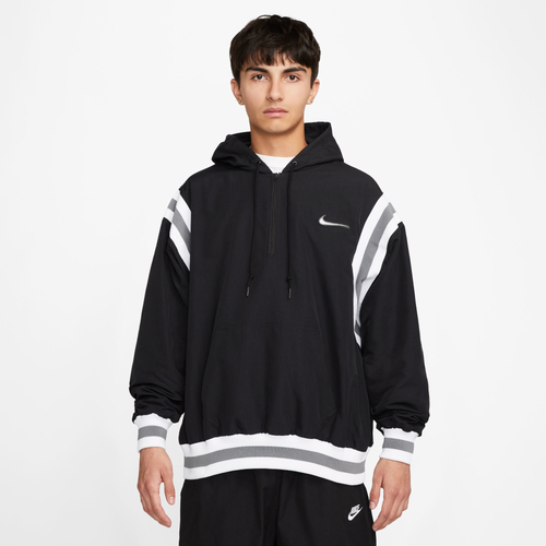 

Nike Mens Nike Authentic Woven LND Half-Zip Hoodie - Mens Black/White Size M