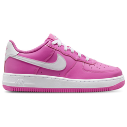 Boys' Grade School - Nike Air Force 1 Low - White/Playful Pink