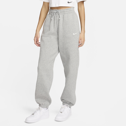 

Nike Womens Nike Phoenix HR OS Pants - Womens Dark Grey Heather/White Size M