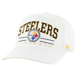 Men's - 47 Brand Steelers Roscoe Hitch RF Cap - White/White