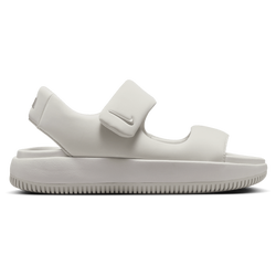 Women's - Nike Calm Sandals - Light Bone/Light Bone/Light Bone