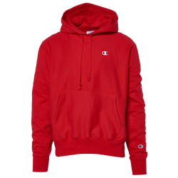 Men's - Champion Reverse Weave Left Chest C Pullover Hoodie - Team Red Scarlet/Red