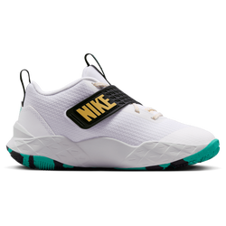 Boys' Grade School - Nike Hustle D 12 - White/Black/Topaz Gold