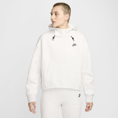 

Nike Womens Nike NSW Tech Fleece OS Hoodie - Womens Heather/Light Grey/Black Size S