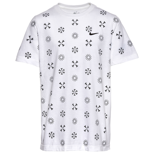 Shop Nike Boys   Aop Monogram 23 T-shirt In White