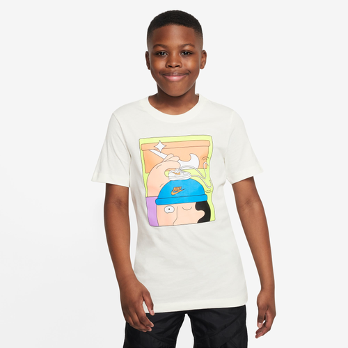 Shop Nike Boys   Takedown 3 T-shirt In Sail/black