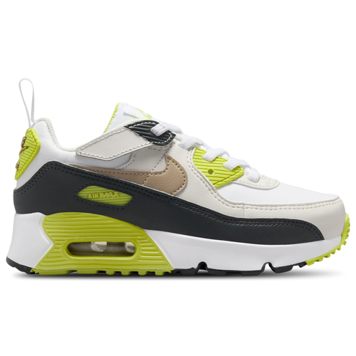 BOYS - Nike Air Max 90 EasyOn - White/Khaki Cyber