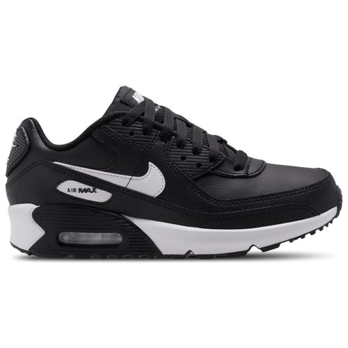 

Boys Nike Nike Air Max 90 - Boys' Grade School Shoe White/Black/Black Size 02.0