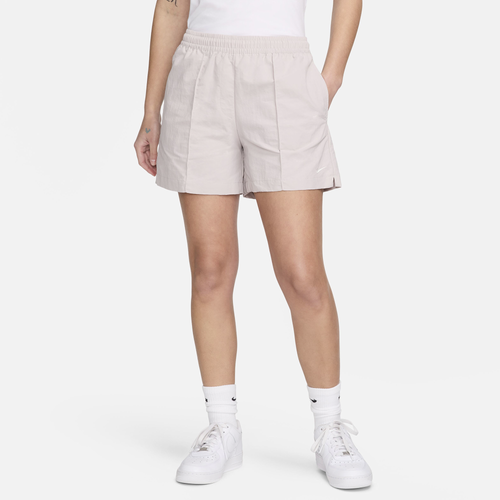 Nike Womens  Essential 5" Woven Shorts In Sail/platinum Violet