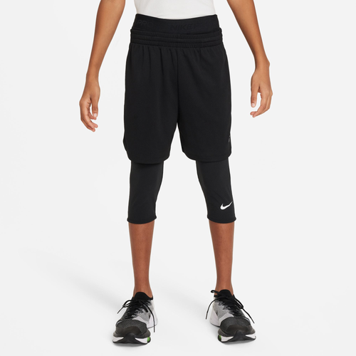 

Boys Nike Nike NP Dri-FIT 3/4 Tights 24 - Boys' Grade School Black/White Size S